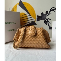 Well Crafted Bottega Veneta Teen Lauren 1980 Clutch With Chain in Intrecciato Leather 785807 Dark Praline Apricot 2024