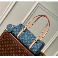 Original Cheap Louis Vuitton Papillon Rolling Bag in Monogram Denim M46830 Blue 2024