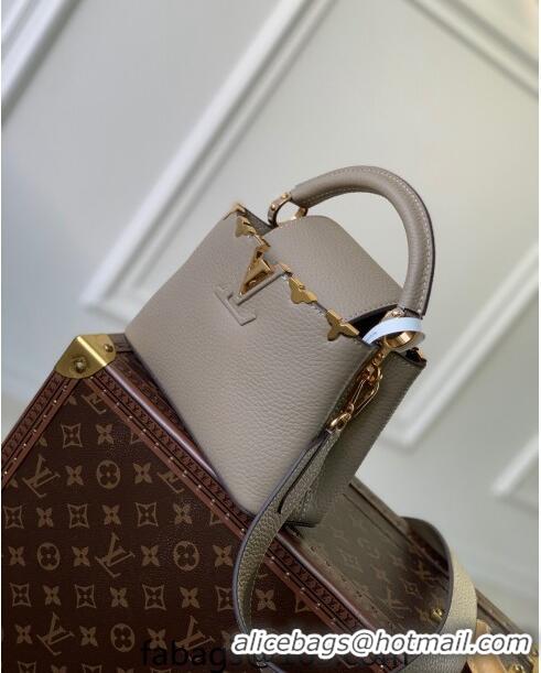 Trendy Design Louis Vuitton Capucines Flower Crown Mini Bag in Taurillon Leather M24567 Grey 2024