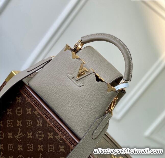 Trendy Design Louis Vuitton Capucines Flower Crown Mini Bag in Taurillon Leather M24567 Grey 2024