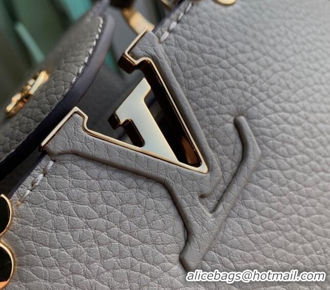 Trendy Design Louis Vuitton Capucines Flower Crown Mini Bag in Taurillon Leather M24567 Grey 2024