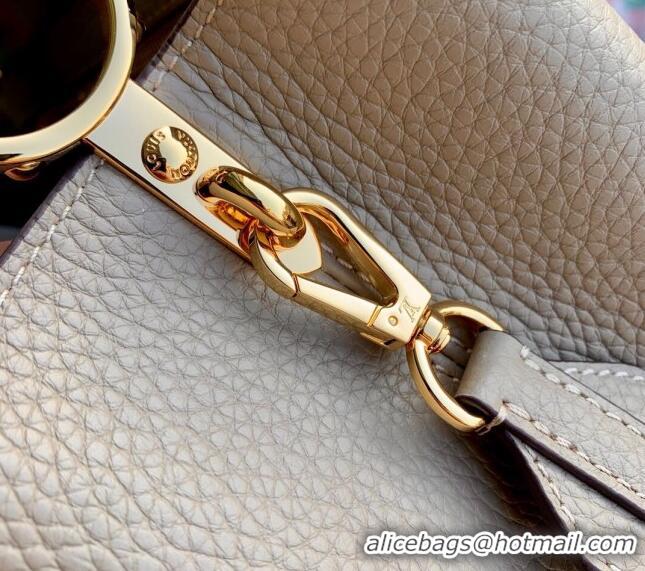 Big Discount Louis Vuitton Capucines Flower Crown MM Bag in Taurillon Leather M24567 Grey 2024