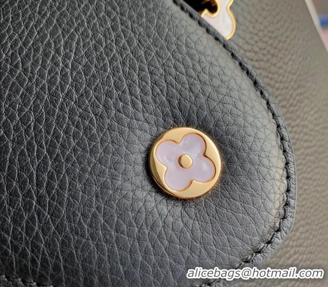 Affordable Price Louis Vuitton Capucines Flower Crown Mini Bag in Taurillon Leather M23263 Black 2024