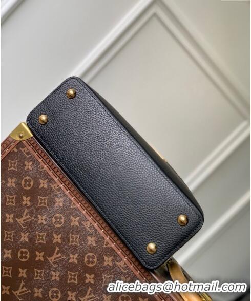 Good Quality Louis Vuitton Capucines Flower Crown MM Bag in Taurillon Leather M23263 Black 2024