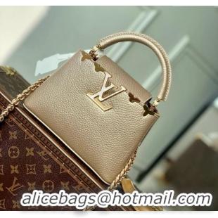 Promotional Louis Vuitton Capucines Flower Crown Mini Bag in Taurillon Leather M22436 Gold 2024