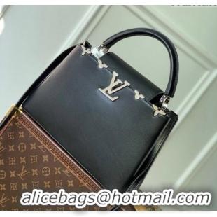 Promotional Louis Vuitton Capucines Flower Crown MM Bag in Calf Leather M51783 Black 2024