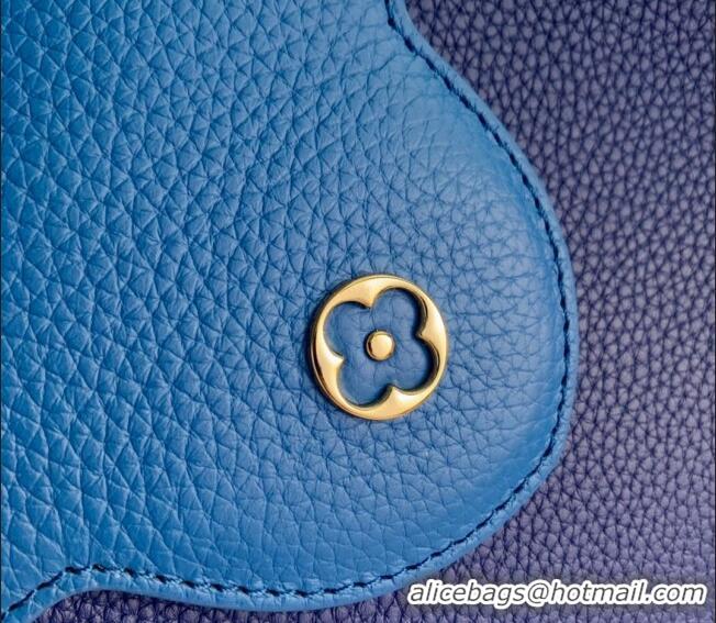 Promotional Louis Vuitton Capucines BB Bag with Flower Chain in Taurillon Leather M20844 Blue 2024