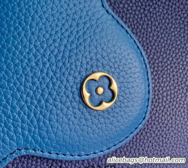 Promotional Louis Vuitton Capucines MM Bag with Flower Chain in Taurillon Leather M20844 Blue 2024