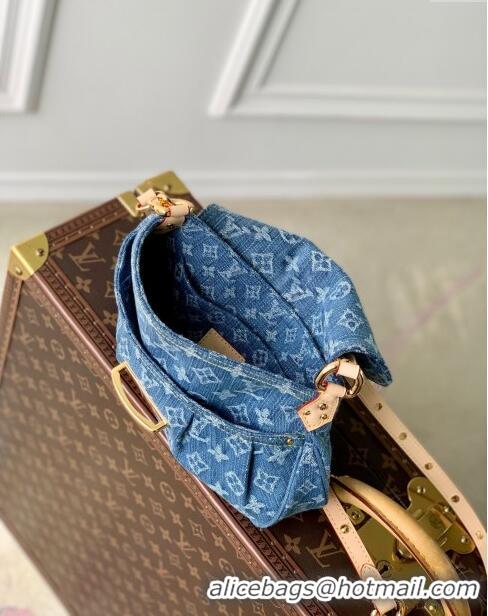 Good Taste Louis Vuitton Sunset Shoulder Bag in Navy Blue Monogram Denim M46829 2024 New LV Remix