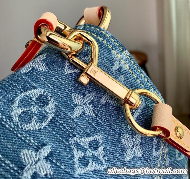 Good Taste Louis Vuitton Sunset Shoulder Bag in Navy Blue Monogram Denim M46829 2024 New LV Remix