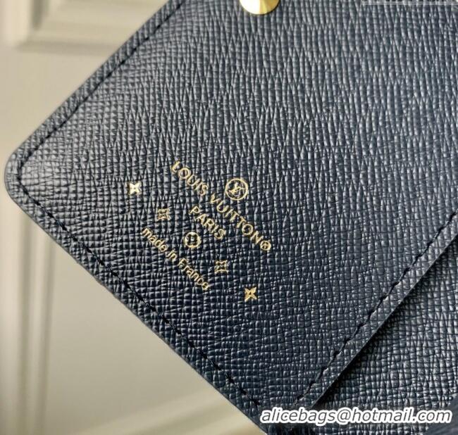 Top Grade Louis Vuitton Lou Wallet in Blue Monogram Denim M83160 2024 New LV Remix