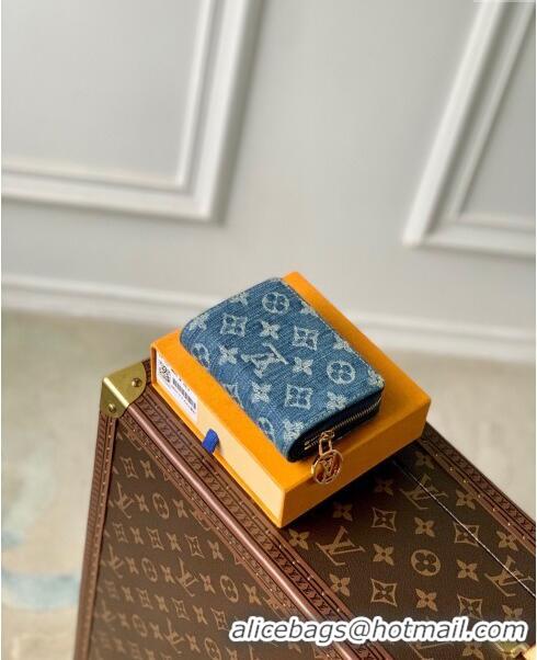 Top Grade Louis Vuitton Lou Wallet in Blue Monogram Denim M83160 2024 New LV Remix