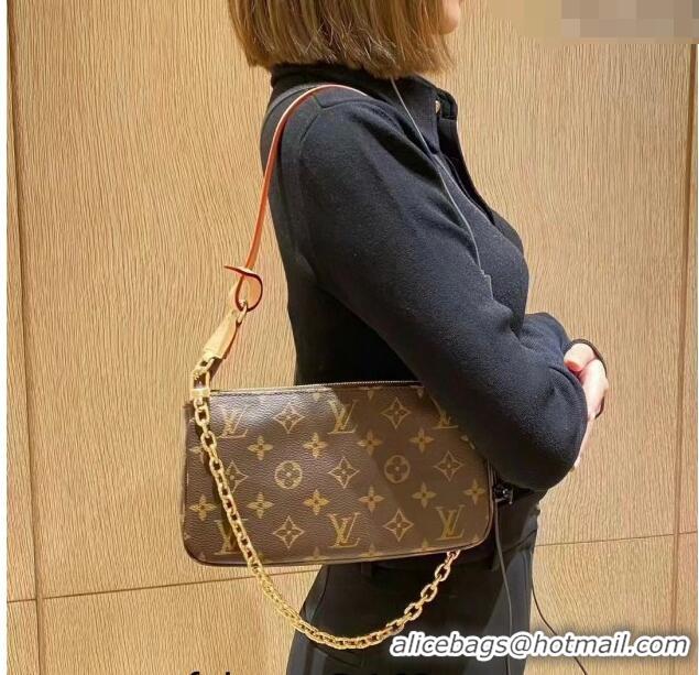 Pretty Style Louis Vuitton Pochette Accessoires Chain Mini bag M82766 Monogram Canvas 2024