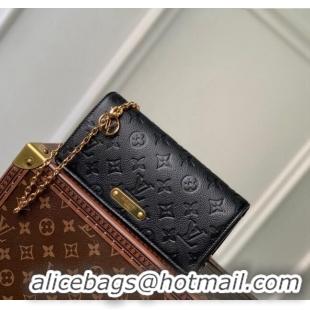 Super Quality Louis Vuitton Wallet On Chain Lily Mini Bag in Monogram Empreinte Leather M83233 Black 2024