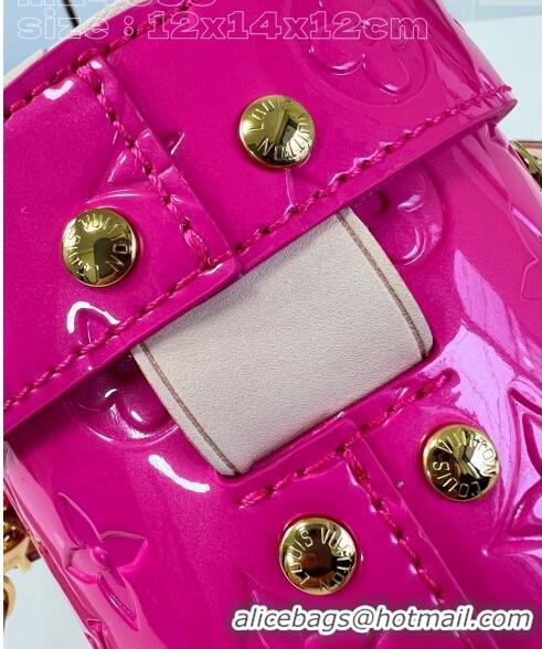 Grade Design Louis Vuitton Astor Mini Bag in Monogram Vernis Leather M24102 Neon Pink 2024 New LV Remix