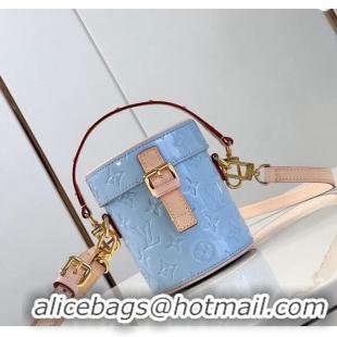 New Style Louis Vuitton Astor Mini Bag in Monogram Vernis Leather M24099 Light Blue 2024 New LV Remix