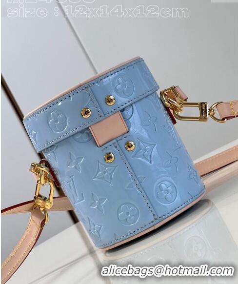 New Style Louis Vuitton Astor Mini Bag in Monogram Vernis Leather M24099 Light Blue 2024 New LV Remix