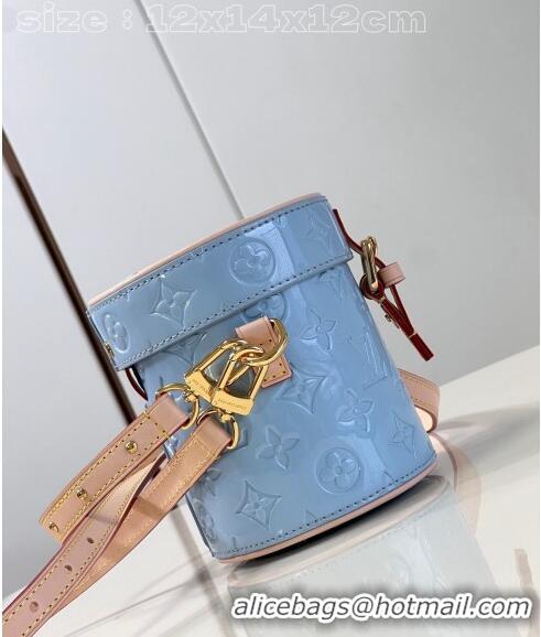 New Style Louis Vuitton Astor Mini Bag in Monogram Vernis Leather M24099 Light Blue 2024 New LV Remix