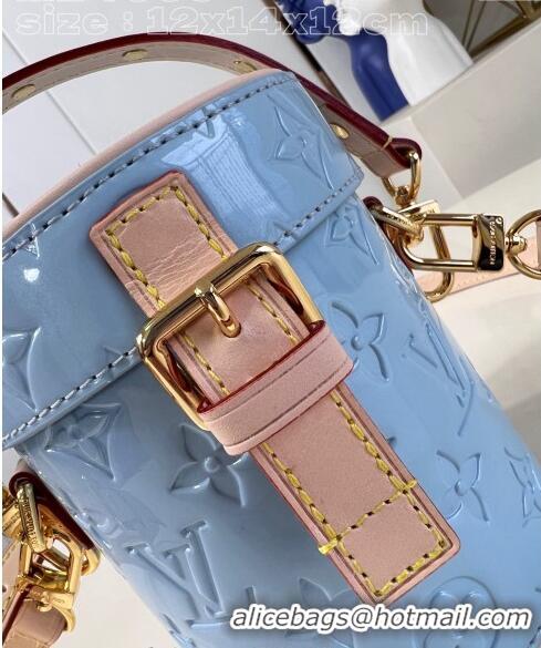 New Style Louis Vuitton Astor Mini Bag in Monogram Vernis Leather M24099 Light Blue 2024 New LV Remix