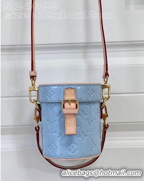 New Style Louis Vuitton Astor Mini Bag in Monogram Vernis Leather M24099 Light Blue 2024 New LV Remix