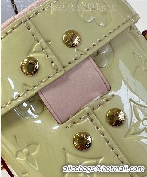 Inexpensive Louis Vuitton Astor Mini Bag in Monogram Vernis Leather M24099 Chic Pink/Yellow 2024 New LV Remix