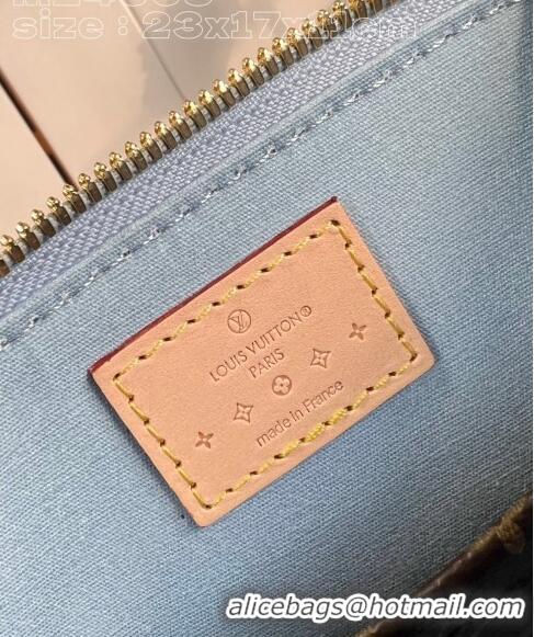 Good Quality Louis Vuitton Alma BB Bag in Monogram Vernis Leather M24063 Light Blue 2024 New LV Remix