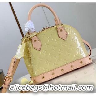 Luxurious Louis Vuitton Alma BB Bag in Monogram Vernis Leather M24063 Chic Pink/Yellow 2024 New LV Remix