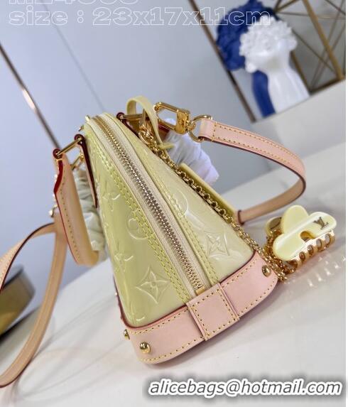 Luxurious Louis Vuitton Alma BB Bag in Monogram Vernis Leather M24063 Chic Pink/Yellow 2024 New LV Remix