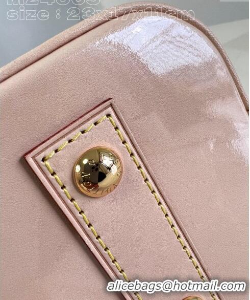 Luxurious Louis Vuitton Alma BB Bag in Monogram Vernis Leather M24063 Chic Pink/Yellow 2024 New LV Remix