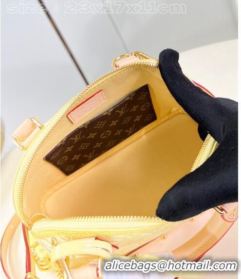 Luxurious Louis Vuitton Alma BB Bag in Monogram Vernis Leather M24063 Chic Pink/Yellow 2024 New LV Remix