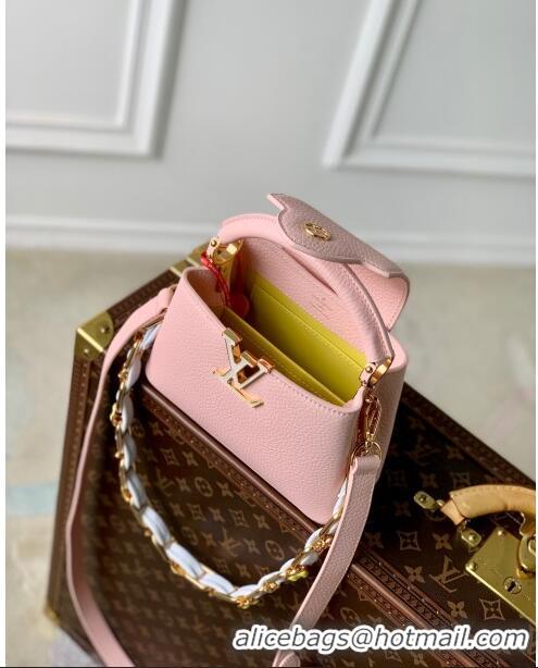 Buy Discount Louis Vuitton Capucines Mini Bag in Taurillon Leather M23363 Pink 2024