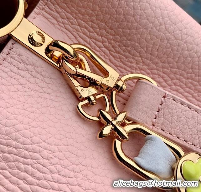 Buy Discount Louis Vuitton Capucines Mini Bag in Taurillon Leather M23363 Pink 2024