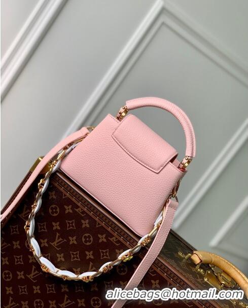 Buy Discount Louis Vuitton Capucines Mini Bag in Taurillon Leather M23363 Pink 2024