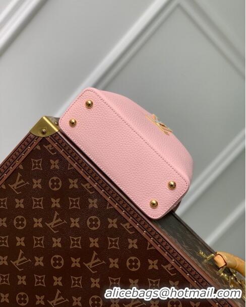 Buy Discount Louis Vuitton Capucines Mini Bag in Taurillon Leather M23363 Pink 2024