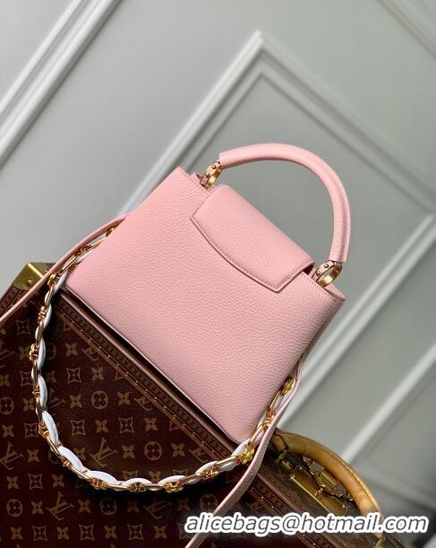 Inexpensive Louis Vuitton Capucines BB Bag in Taurillon Leather M23280 Pink 2024