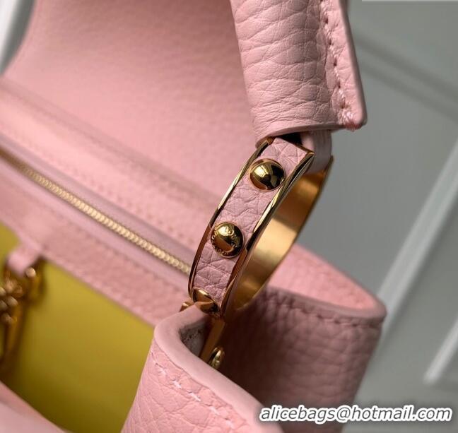 Inexpensive Louis Vuitton Capucines BB Bag in Taurillon Leather M23280 Pink 2024