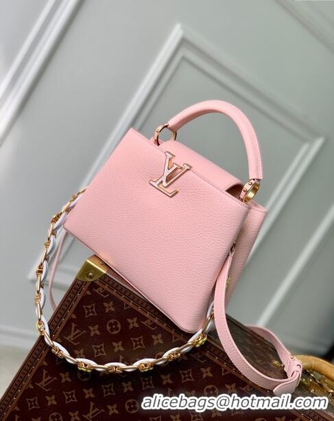 Inexpensive Louis Vuitton Capucines BB Bag in Taurillon Leather M23280 Pink 2024