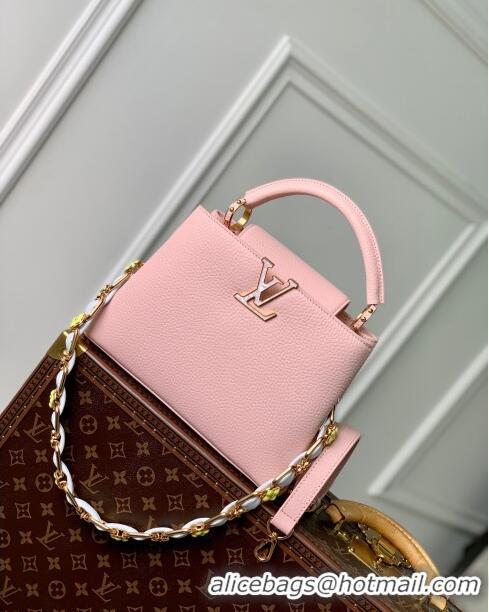 Inexpensive Louis Vuitton Capucines BB Bag in Taurillon Leather M23280 Pink 2024