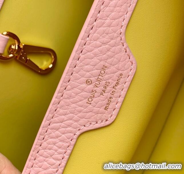 Stylish Louis Vuitton Capucines MM Bag in Taurillon Leather M23199 Pink 2024