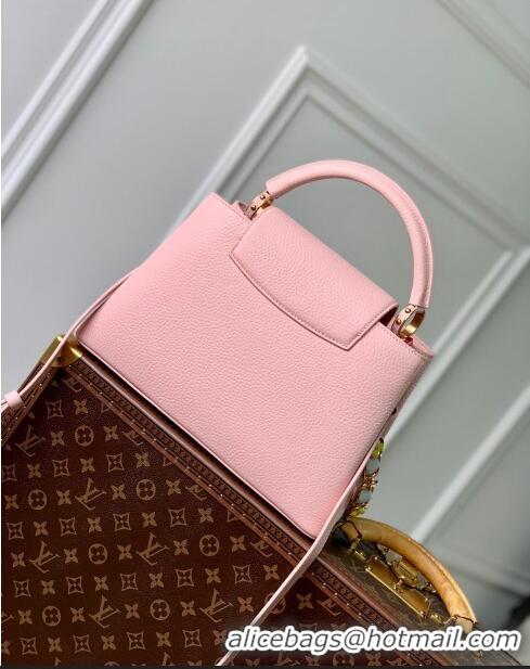 Stylish Louis Vuitton Capucines MM Bag in Taurillon Leather M23199 Pink 2024