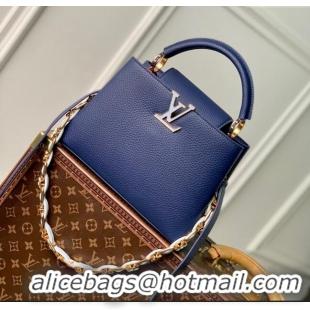 New Release Creation Louis Vuitton Capucines BB Bag in Taurillon Leather M23280 Blue 2024