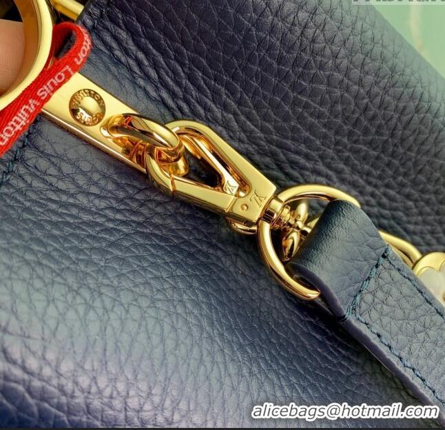 New Release Creation Louis Vuitton Capucines BB Bag in Taurillon Leather M23280 Blue 2024