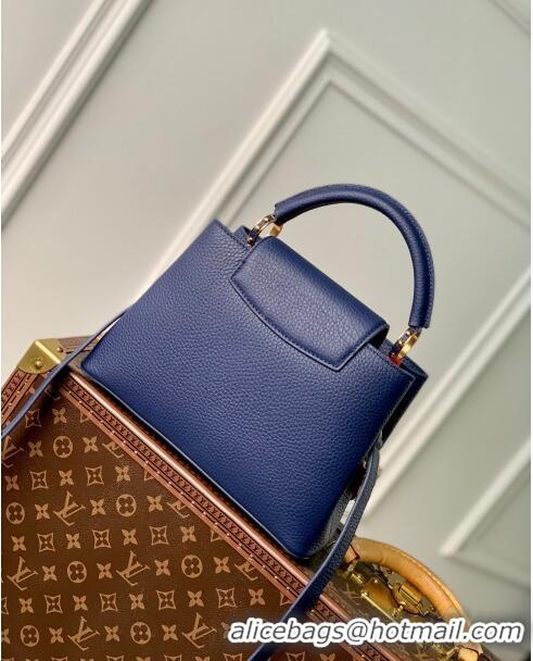 New Release Creation Louis Vuitton Capucines BB Bag in Taurillon Leather M23280 Blue 2024