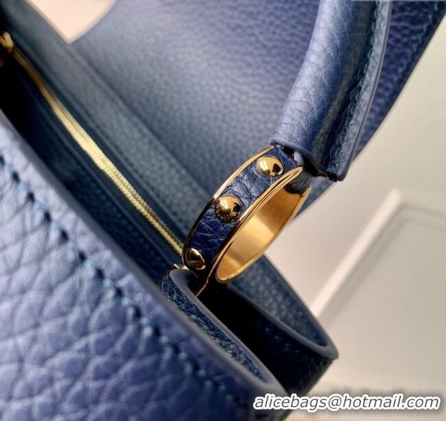 New Release Creation Louis Vuitton Capucines BB Bag in Taurillon Leather M23280 Blue 2024