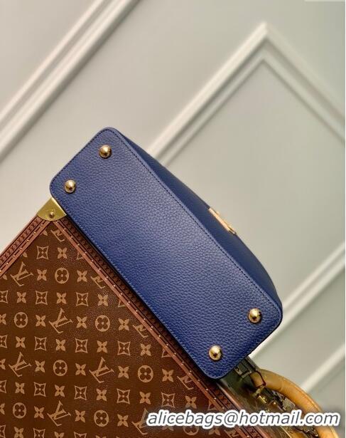 Grade Quality Louis Vuitton Capucines MM Bag in Taurillon Leather M23199 Blue 2024