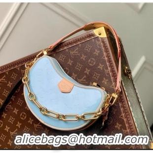 Buy Classic Louis Vuitton Croissant PM Bag in Monogram Vernis Embossed Cowhide leather M24021 Blue 2024