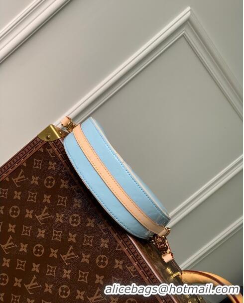 Buy Classic Louis Vuitton Croissant PM Bag in Monogram Vernis Embossed Cowhide leather M24021 Blue 2024