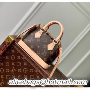 Luxury Classic Louis Vuitton Nano Alma Bag in Monogram Canvas M82717 Brown 2024