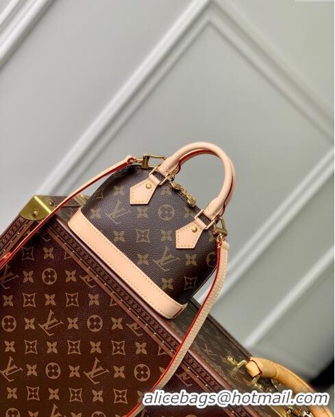 Luxury Classic Louis Vuitton Nano Alma Bag in Monogram Canvas M82717 Brown 2024