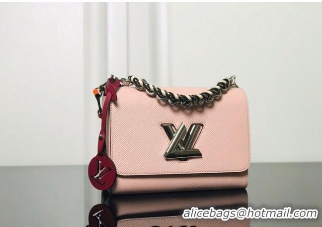 Famous Brand Louis Vuitton Twist MM Bag in Epi Leather M52504 Pink 2024